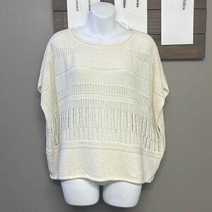 Torrid Cream Sleeveless Knitted Delicate Classic Pullover Sweater Top- 00/0- M/L